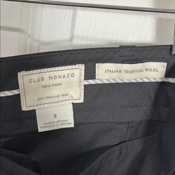 Club Monaco Italian tropical wool Black Flare Pants - Picture 3 of 9